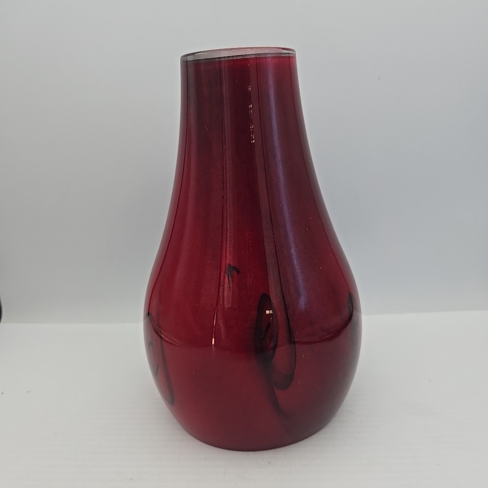 Red Glass‎ Pendant Cylander Light Globe with Swirls possible replacement light
